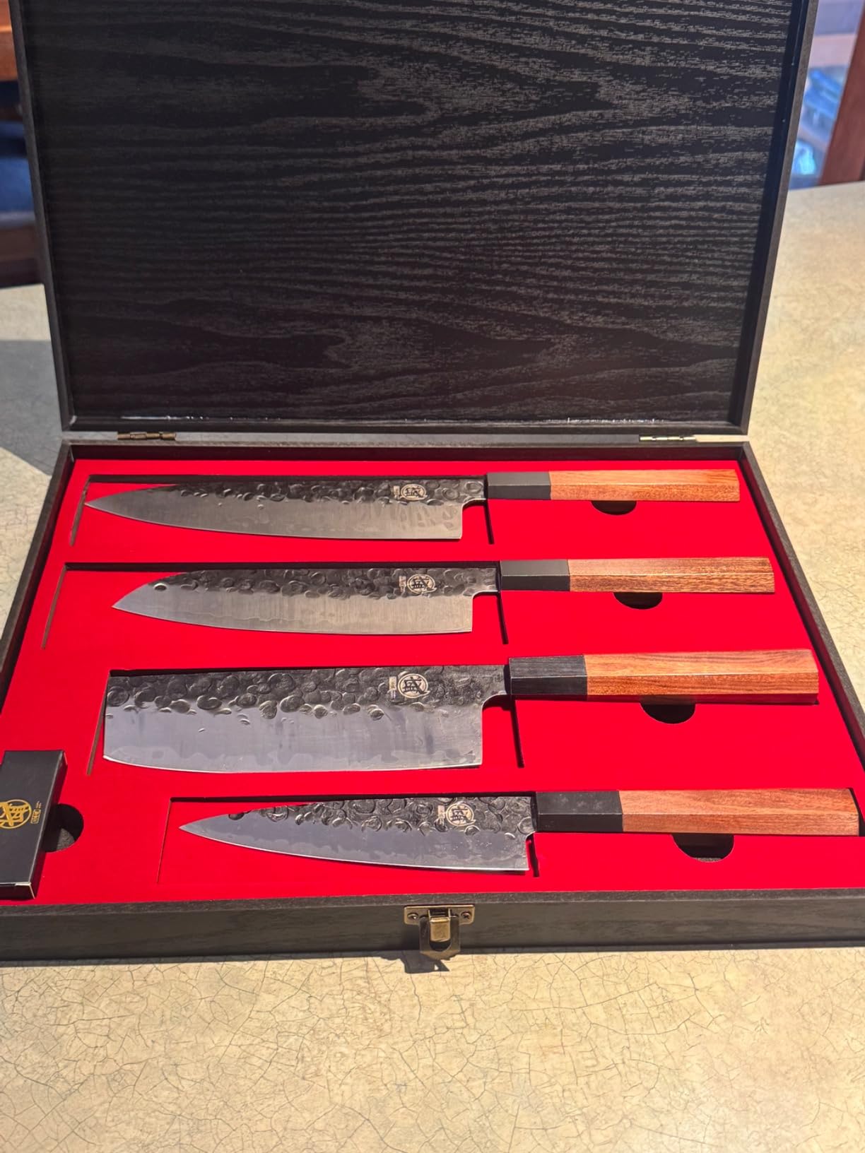 MITSUMOTO SAKARI 4-Piece Japanese Chef Knife Set, San-Mai 9Cr18MoV customer photo 2