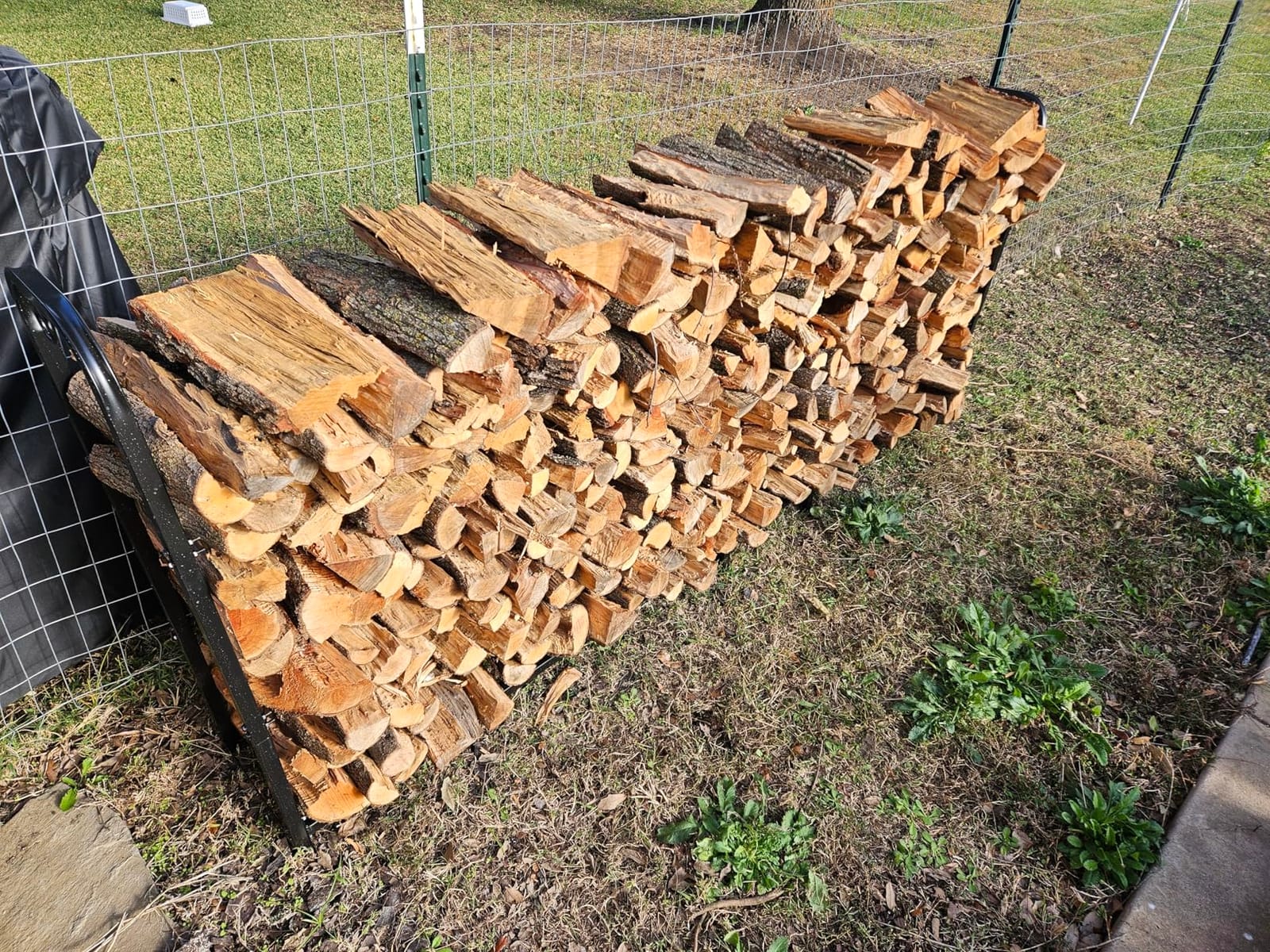 Gtongoko 8FT Firewood Rack Outdoor with Cover, Large Wood Storage Rack customer photo 2
