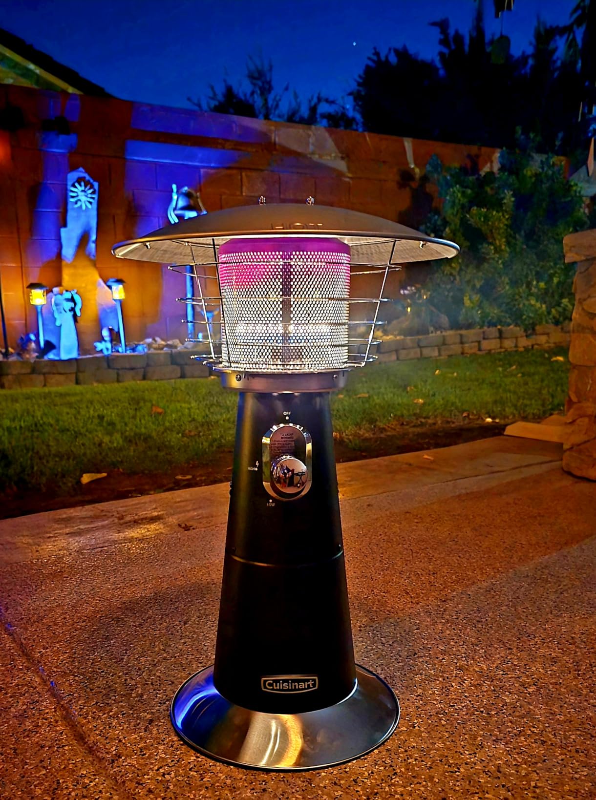 Cuisinart Portable Tabletop Patio Heater, 11,000 BTU Outdoor Propane Heater with Safety Tilt Switch and Adjustable Heat, Burner Screen Guard, 30 sq. Foot Heat Range, Red customer photo 2