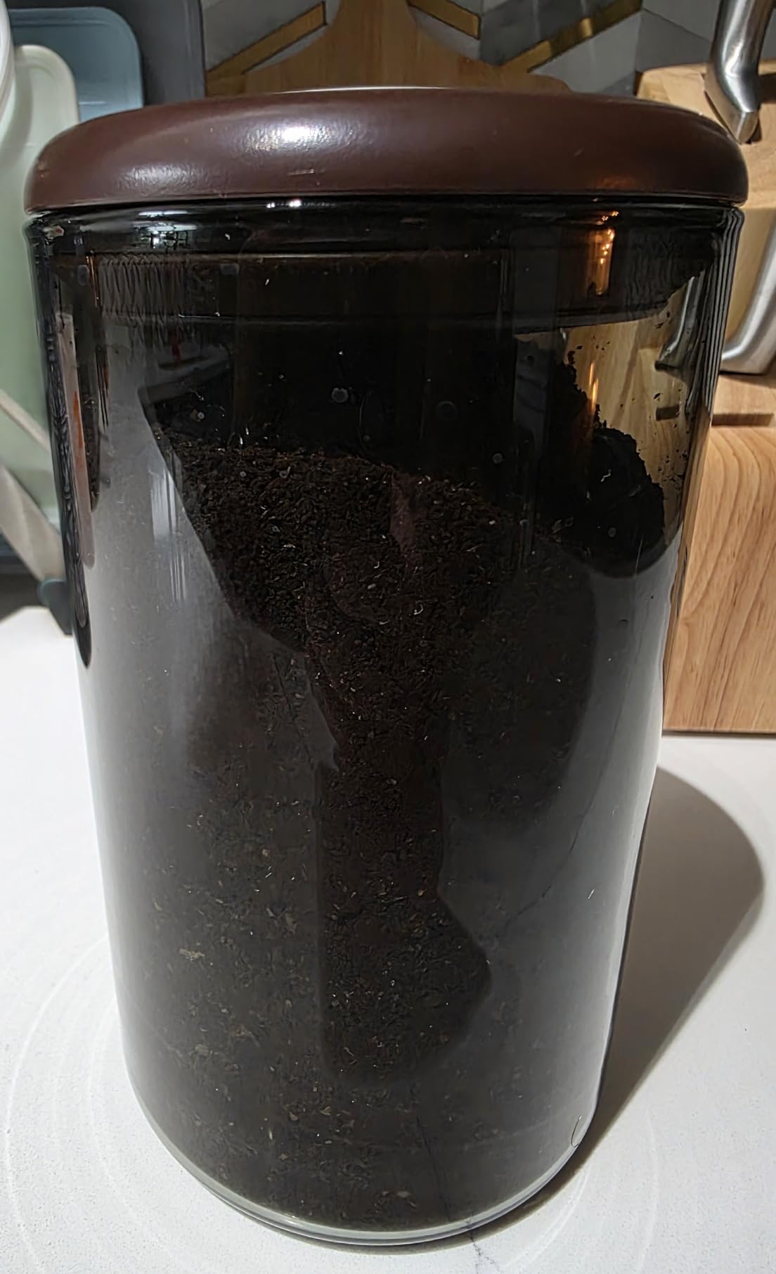 Glass Coffee Bean Canister, 10oz Airtight Coffee Container with Pop Top Lid customer photo 1