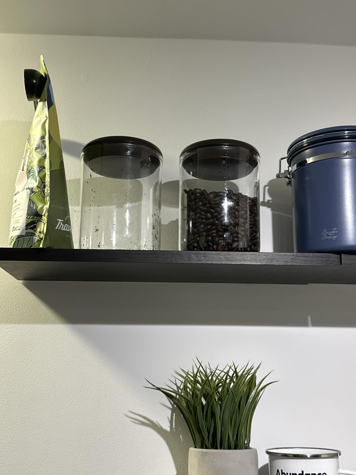 Glass Coffee Bean Canister, 10oz Airtight Coffee Container with Pop Top Lid customer photo 2