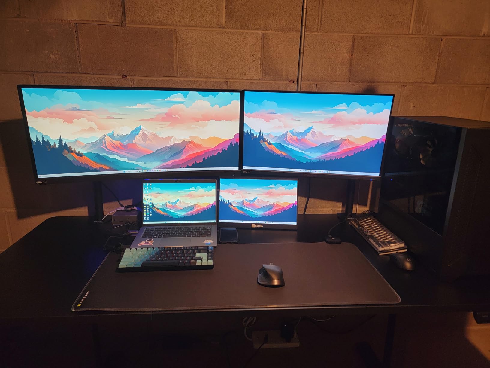 HUANUO 71 x 30 Inch Large Electric Standing Desk, Brushless Motor, Black customer photo 2