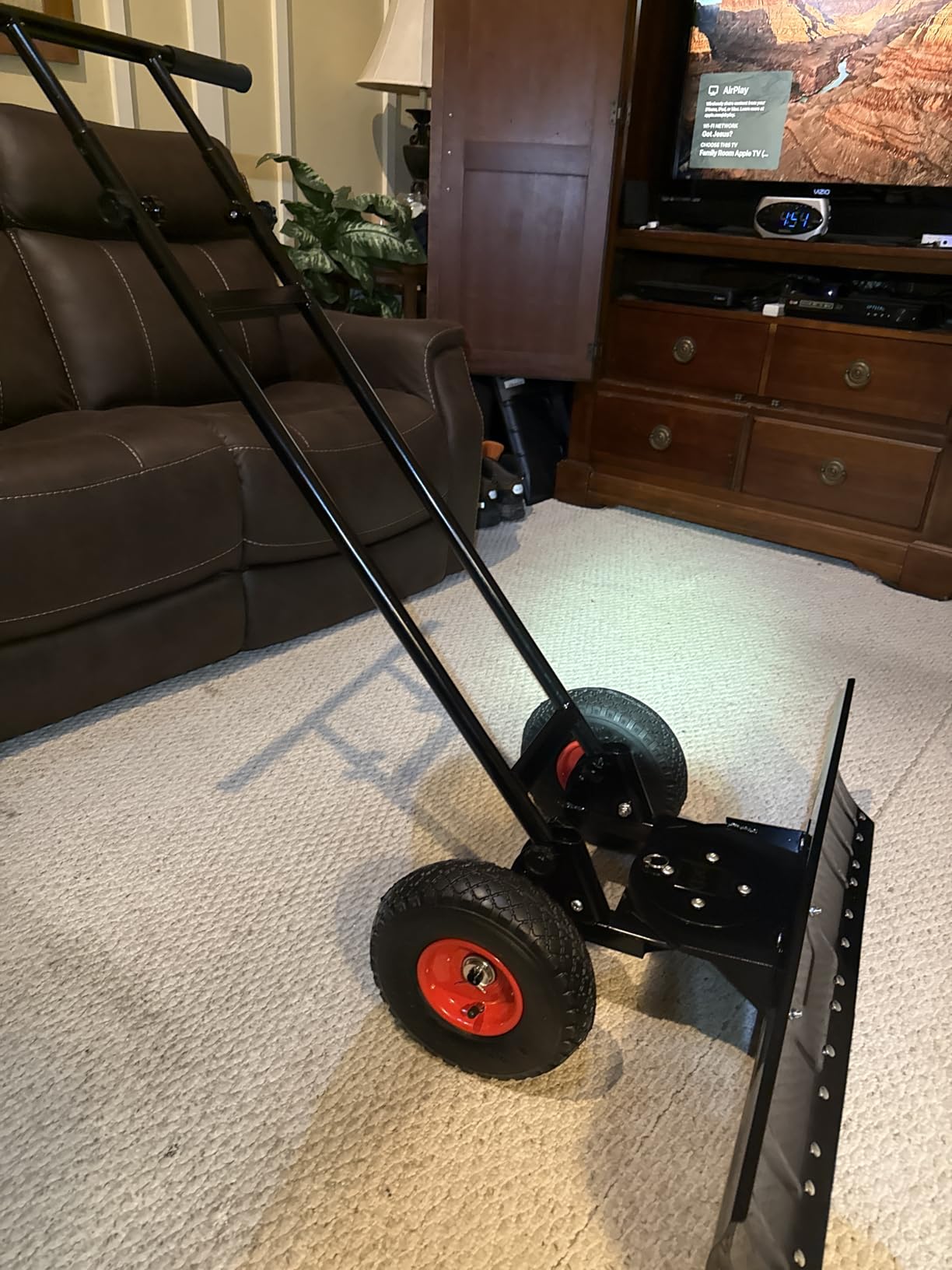 Best Choice Products 36in Galvanized Blade Heavy-Duty 2-Wheel Snow Pusher Hand Plow for Snow Removal w/Wheels, Adjustable Handle, Blade Angle - Black customer photo 2