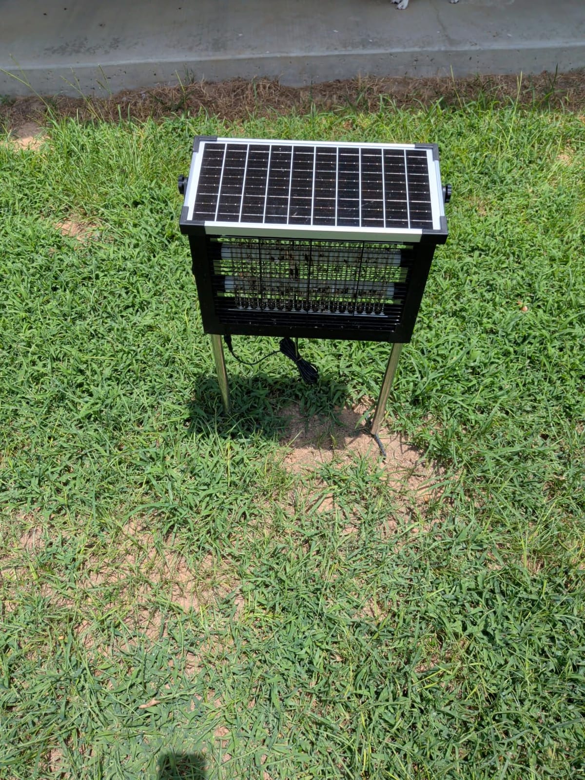 Solar Bug Zapper, 4500V Electric Grid Mosquito Killer for Patio customer photo 2