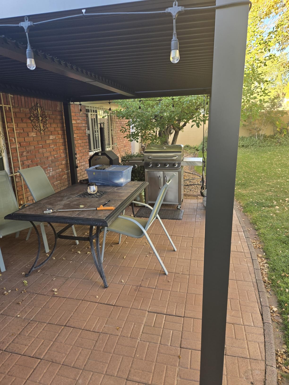 10'x 13' Patio Louvered Pergola Aluminum Black Hardtop Gazebo customer photo 2