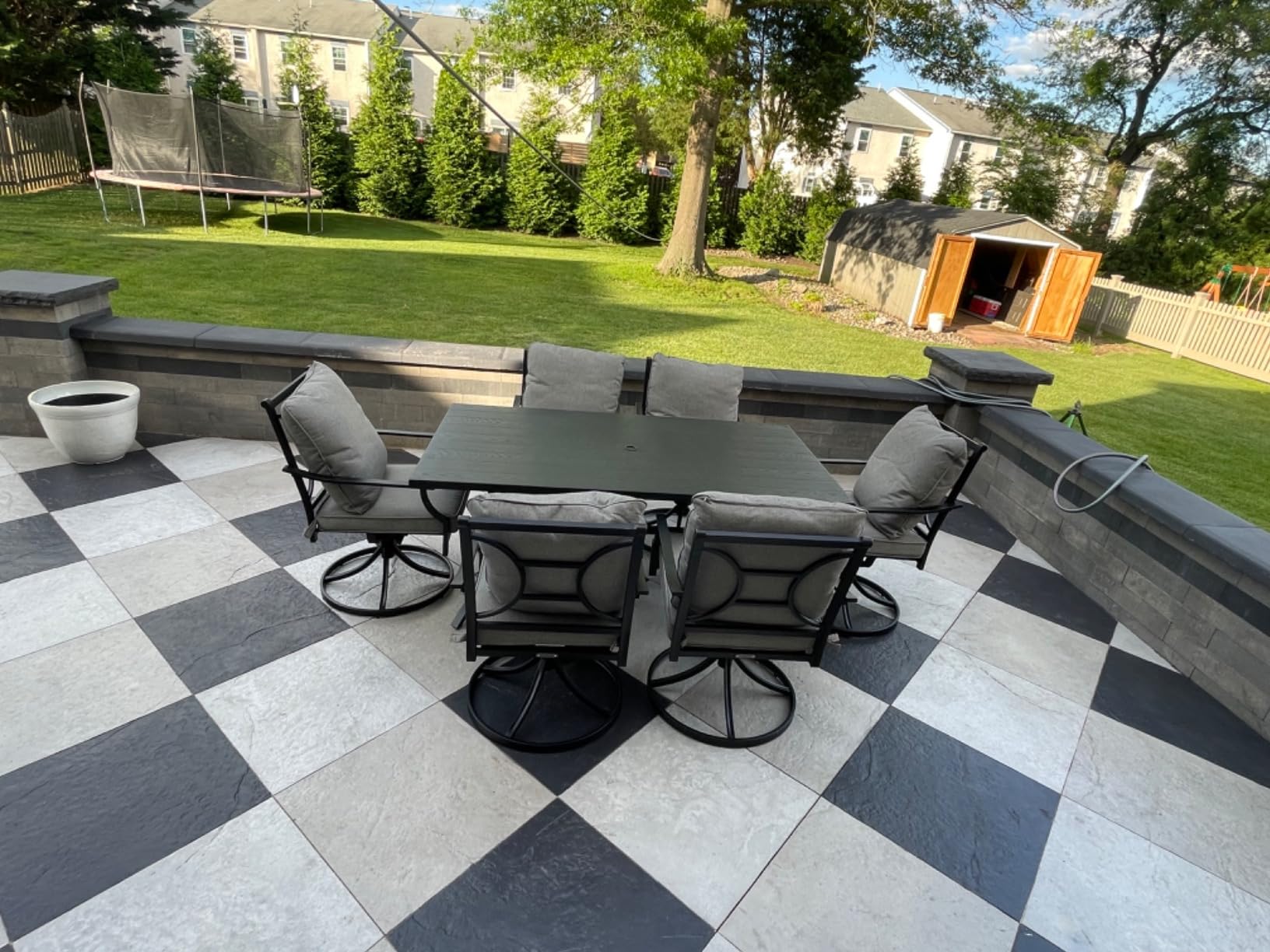Grand patio 9-Piece Outdoor Dining Set for 8 with Swivel Patio Chairs customer photo 2