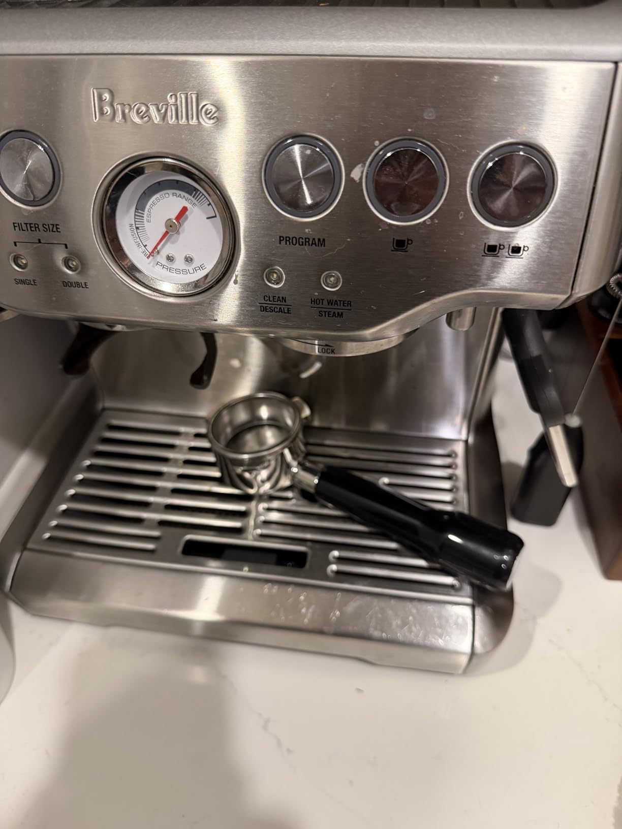54mm Bottomless Portafilter for Breville Espresso Machines, Black customer photo 1