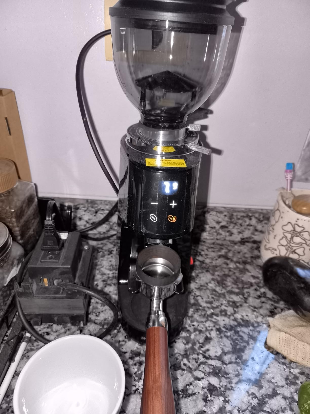 SHARDOR 64mm Flat Burr Coffee Grinder, 100 Settings, Anti-Static, Black customer photo 1