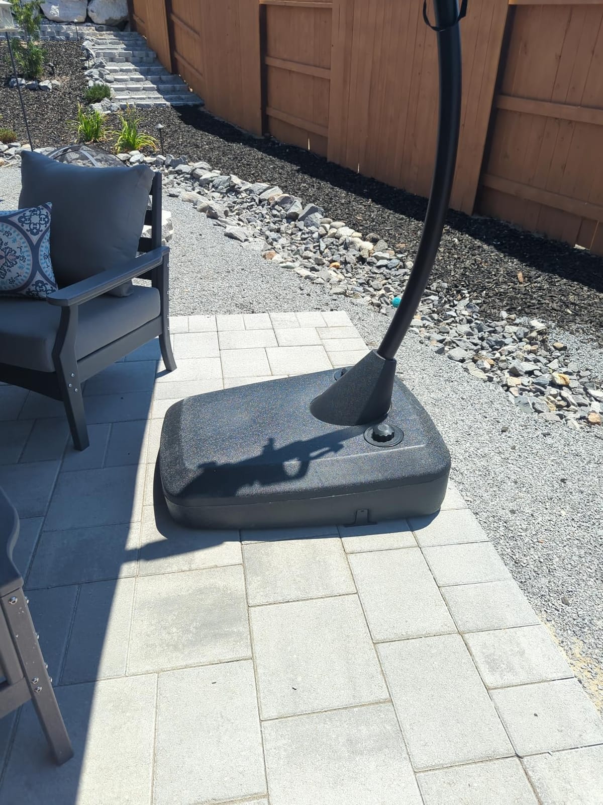 Grand patio 10x13 FT Large Cantilever Umbrella with Base & Cover, Gray customer photo 2
