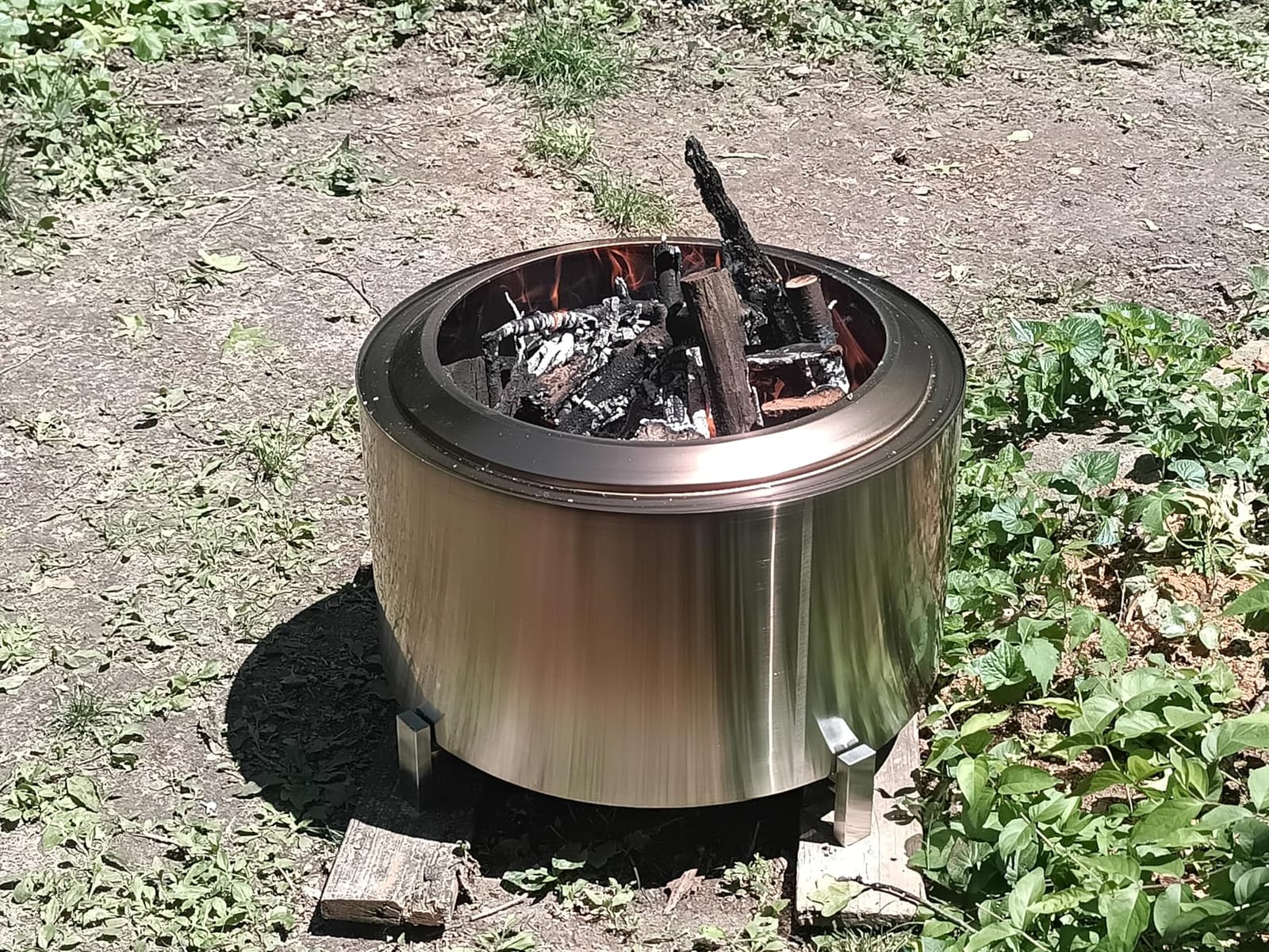 OutVue 27 Inch Stainless Steel Smokeless Fire Pit with Waterproof Cover customer photo 1