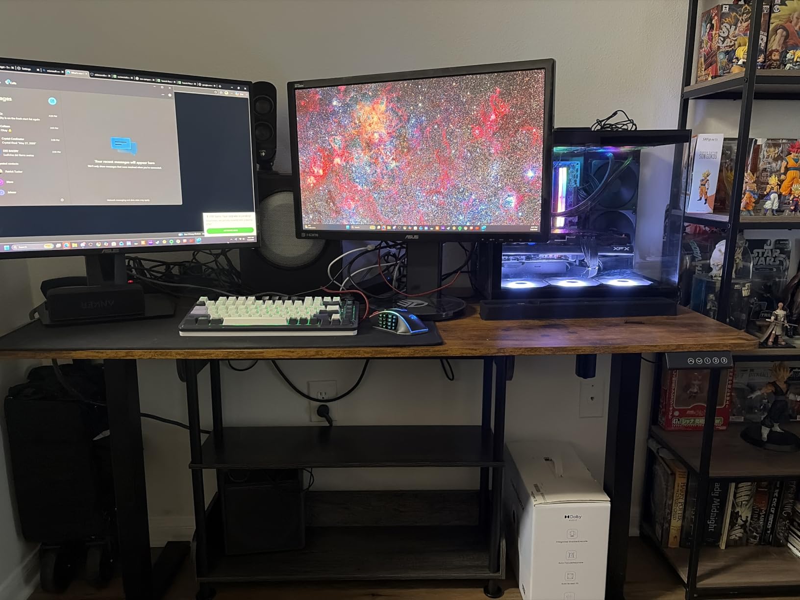 Veken 55 Inch Large Electric Standing Desk, Gaming Table, Black customer photo 1
