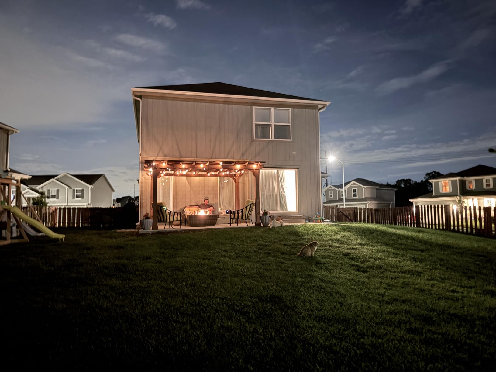 BlueWish 12’x16’ Patio Pergola, Cedar Wood Pergola with Unparalleled Slatted Roof Trellis, Outdoor Pergolas Backyard Gazebo with Solid Structure for Deck Grill Party Garden customer photo 2