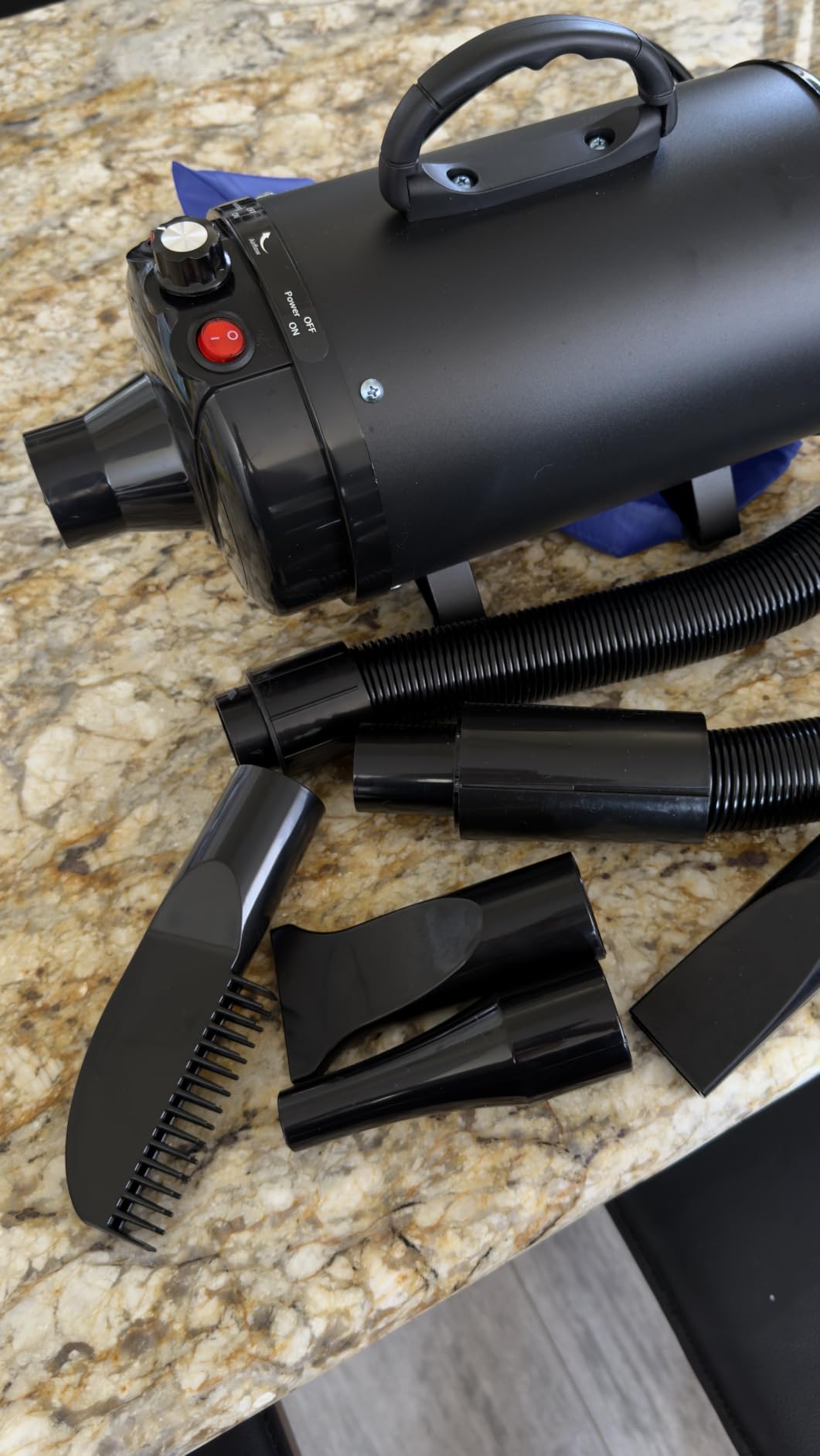 High Velocity Dog Hair Dryer, Pet Dryers, Black customer photo 1