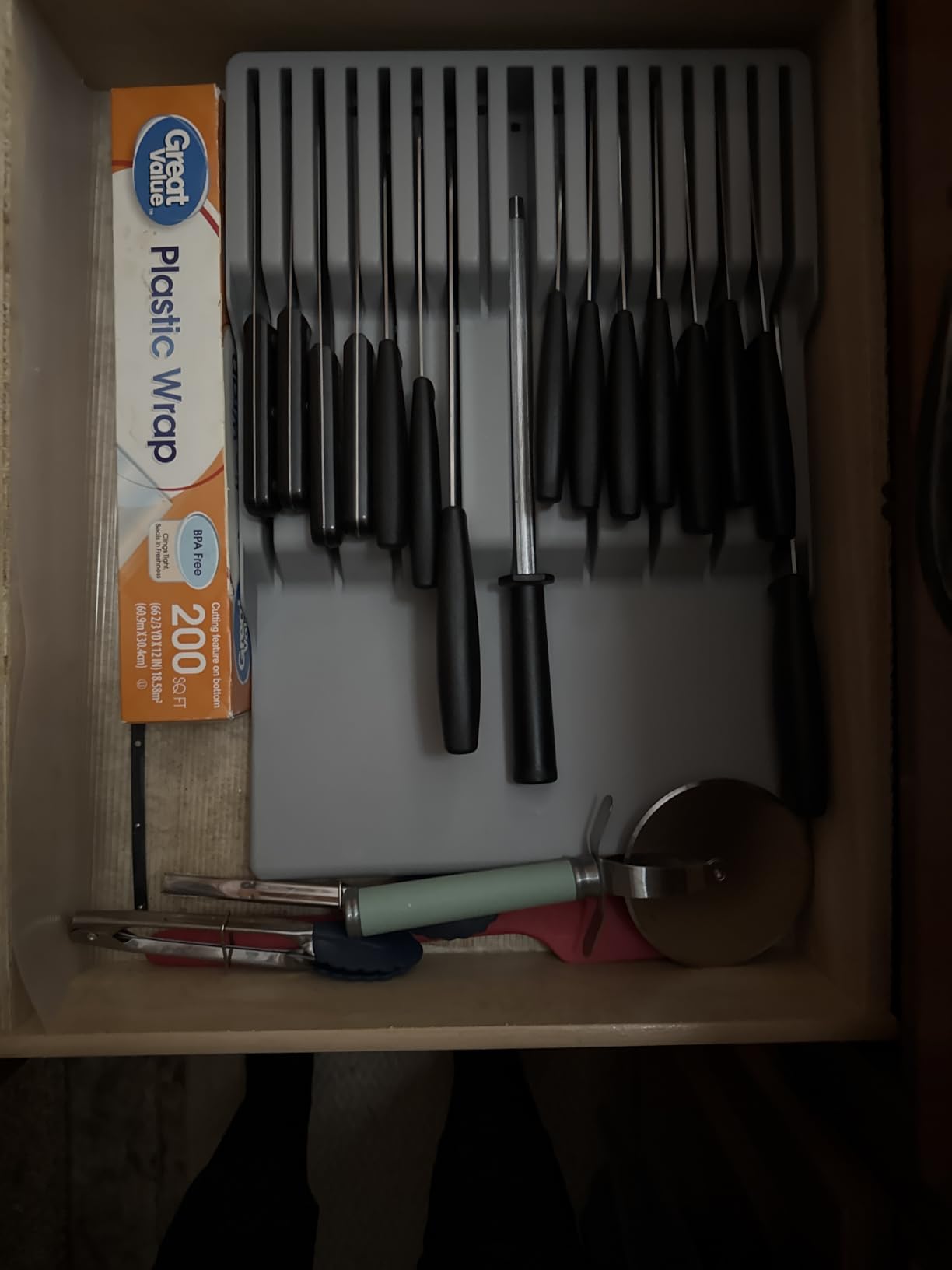 Lifewit Magnetic Drawer Knife Organizers Insert Pastic for 16 Knives, Gray customer photo 1