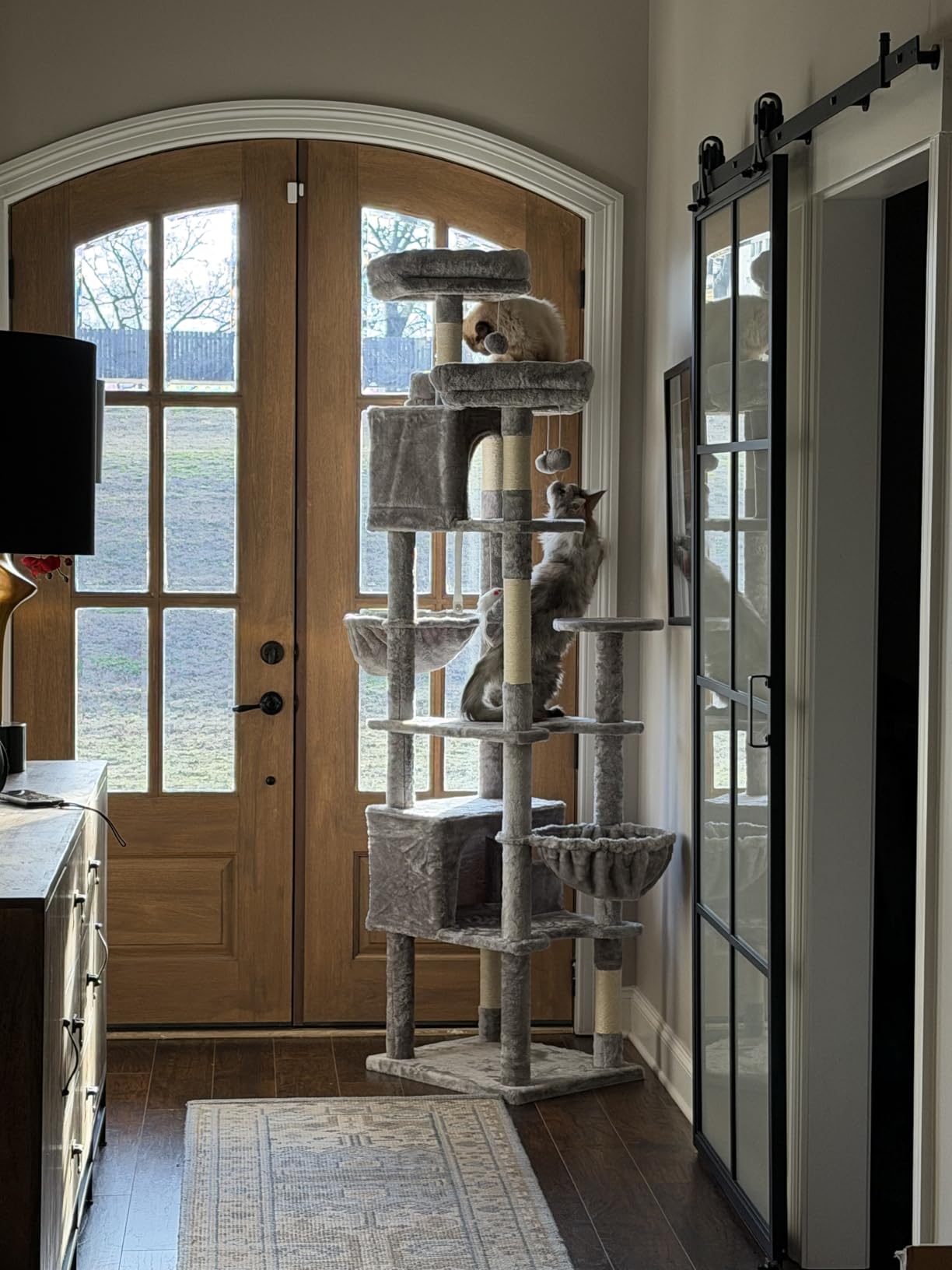 Globlazer Cat Tree Tower for Multiple Adult Cats, 82in, F82, Dark Grey customer photo 1