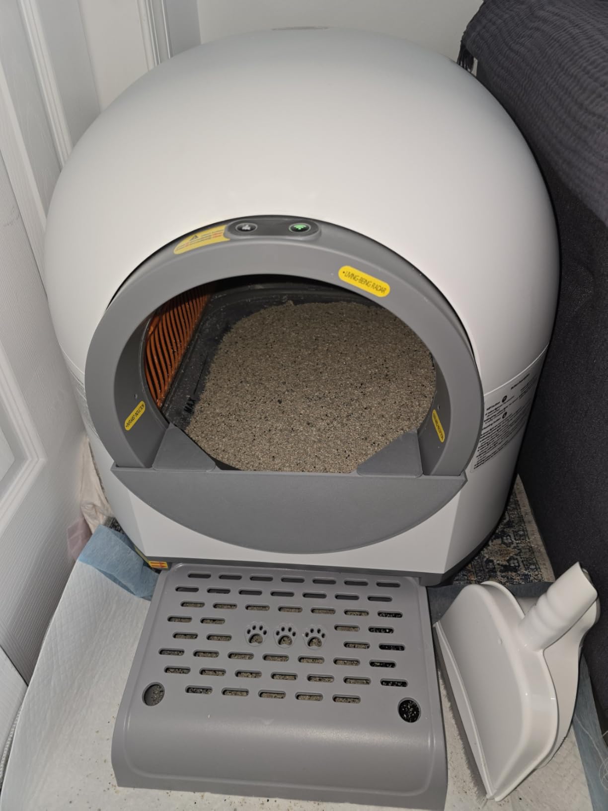 WARCAT Self-Cleaning Litter Box – 90L, APP, Sensors, Gray customer photo 2