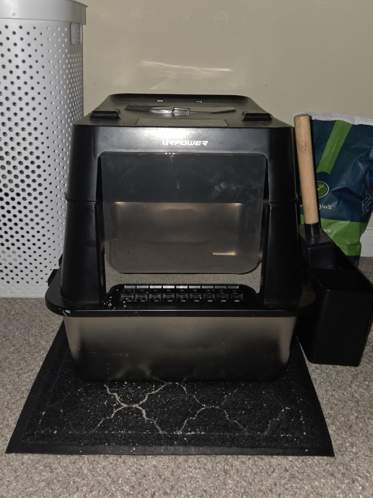URPOWER XL Stainless Steel Cat Litter Box with 180° Flip-Top Lid customer photo 2