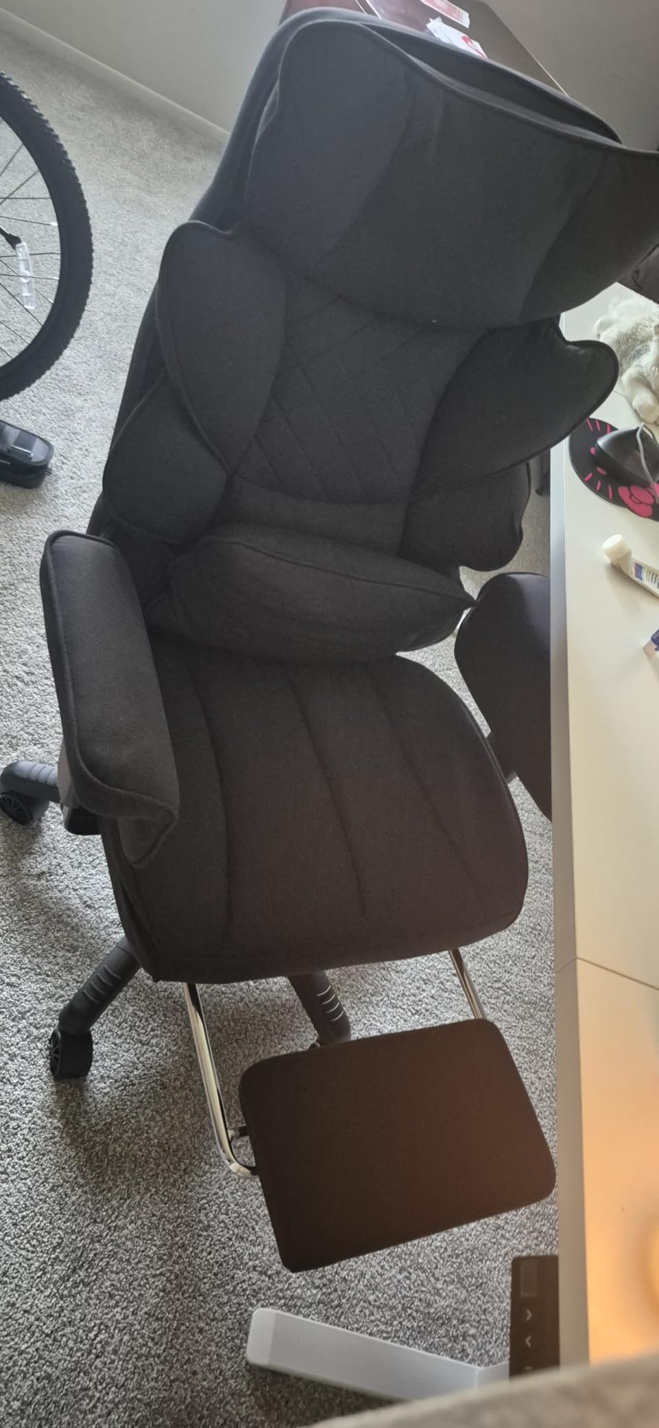 Dowinx Big and Tall Office Chair with Pocket Spring Cushion,High Back Computer Gaming Chairs with Adjustable Armrests,Executive Desk Chairs with Lumbar Support and Footrest,PU-Brown customer photo 1