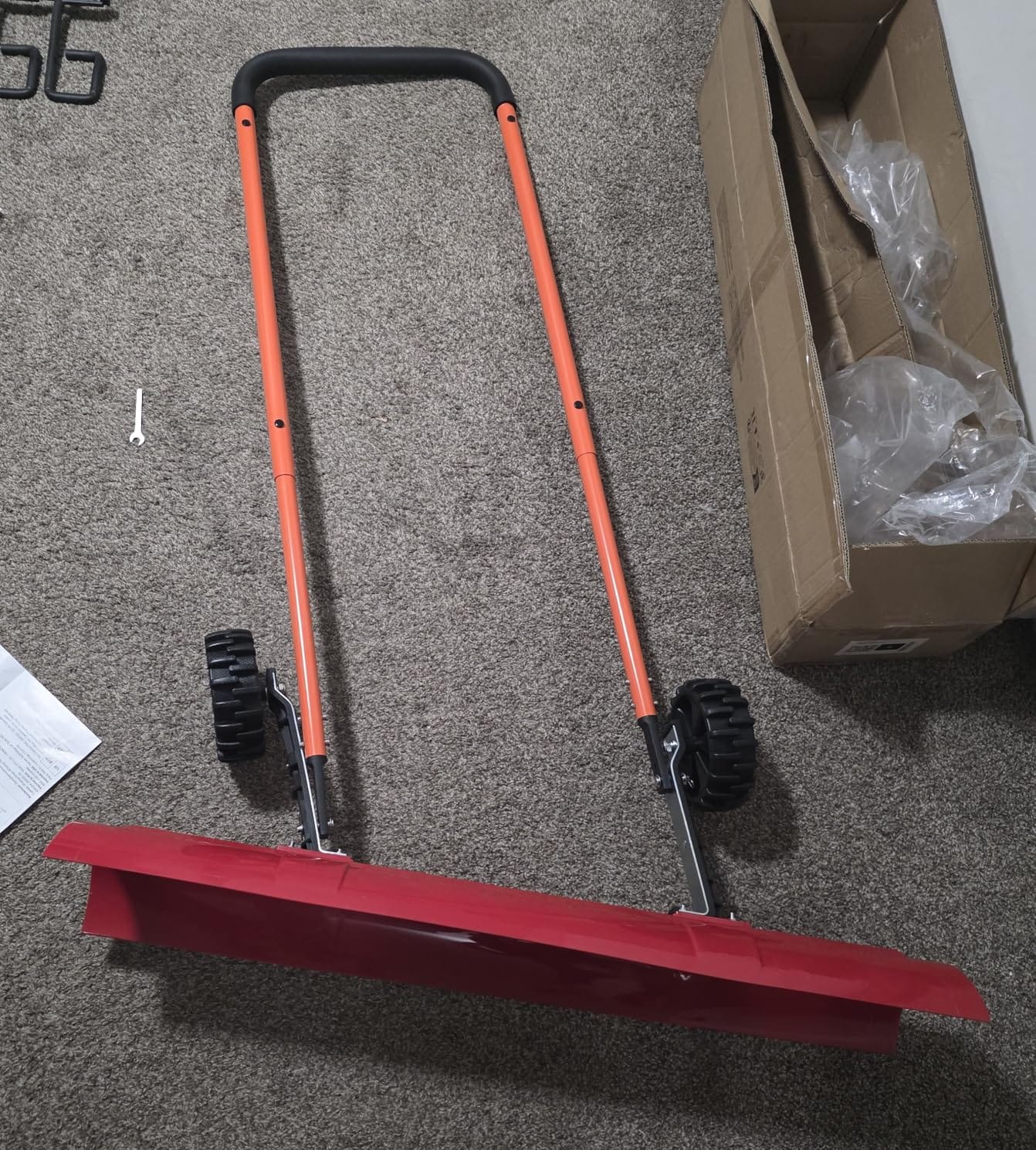 VEVOR Snow Pusher Shovel, 36 inch Wide Push Snow Shovel Plow for Driveway customer photo 2