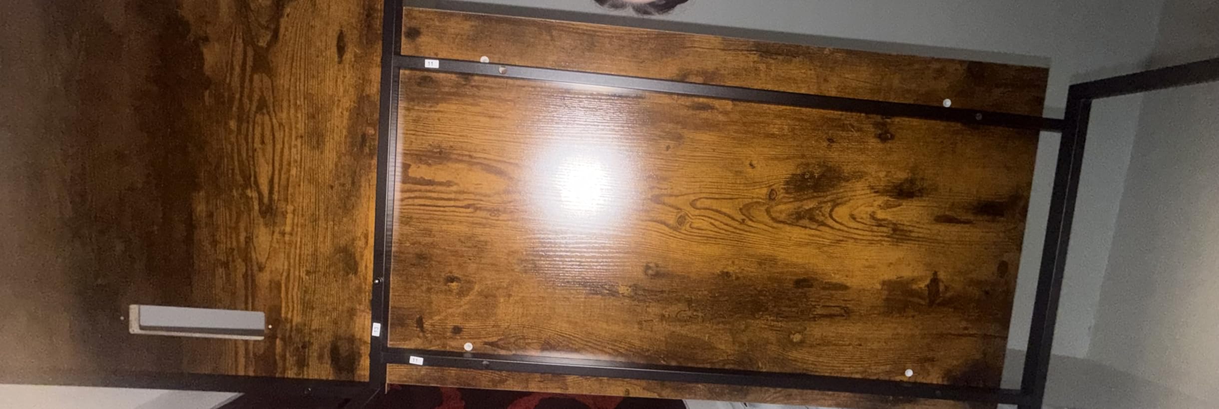 Furologee 50 Inch L Shaped Gaming Desk with Power Outlet and Drawers, Black customer photo 2