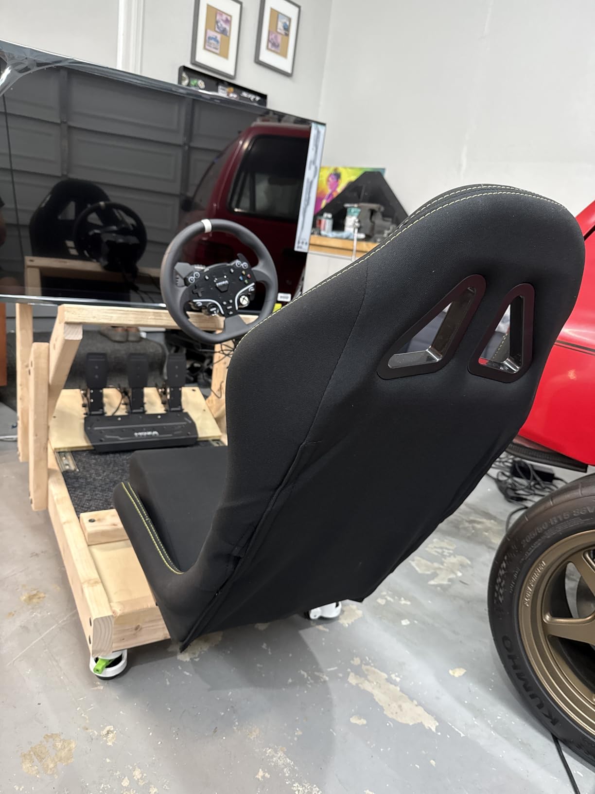 FANATEC Sim Racing CSL Cockpit Seat – Lightweight and Durable, Designed for CSL Cockpit, Breathable Cushioned Fabric – Black customer photo 1