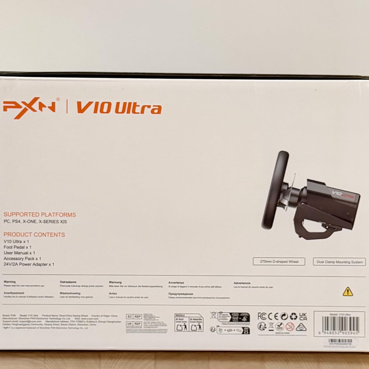 PXN V10 Ultra Direct Drive Racing Wheel & Pedals, 3.2Nm Force Feedback customer photo 2