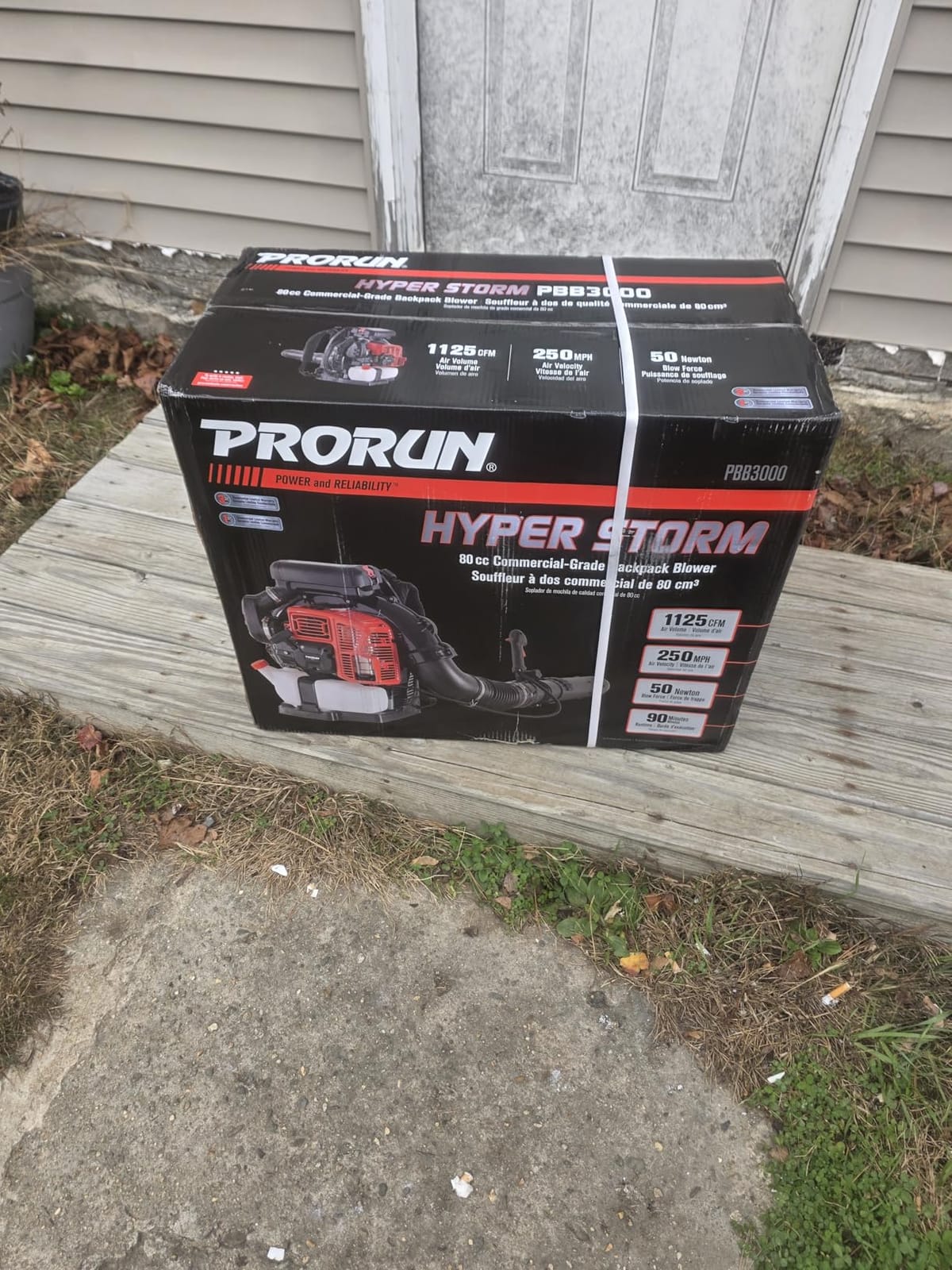 PRORUN PBB3000 Gas Backpack Leaf Blower, 79.9cc Commercial-Grade, 250 MPH, 1125 CFM, 50N, 2-Cycle Engine customer photo 2