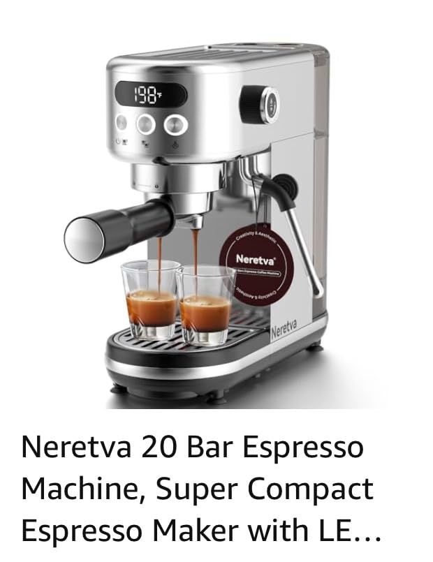 Neretva Espresso Machine 20 Bar Super Compact Espresso Coffee Machine-Beige customer photo 2