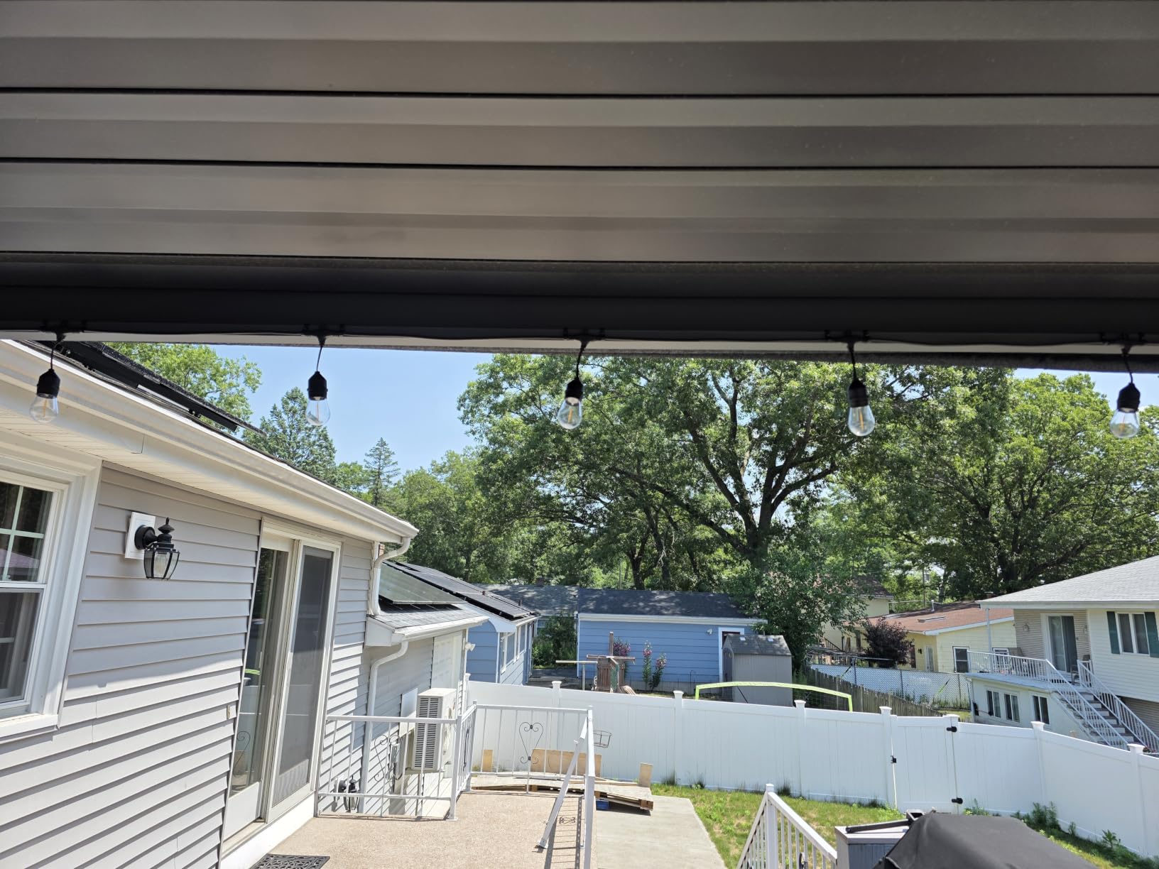 MIRADOR 80S 10'x10' Metal Louvered Pergola with 10FT Shade Screen for Outdoor,Deck,Lawn,Garden,Backyard and Patio,Charcoal customer photo 1