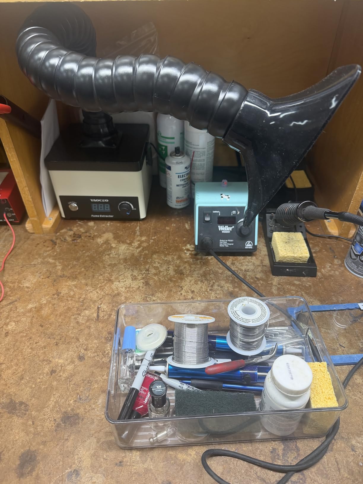 YC60 Solder Fume Extractor, 120m³/h-180m³/h Strong Suction, 3-Stage Filtration (HEPA+Carbon), High-Efficiency Solder Smoke Absorber with Speed Control, Fume Extractor for Desktop Soldering,Welding customer photo 2