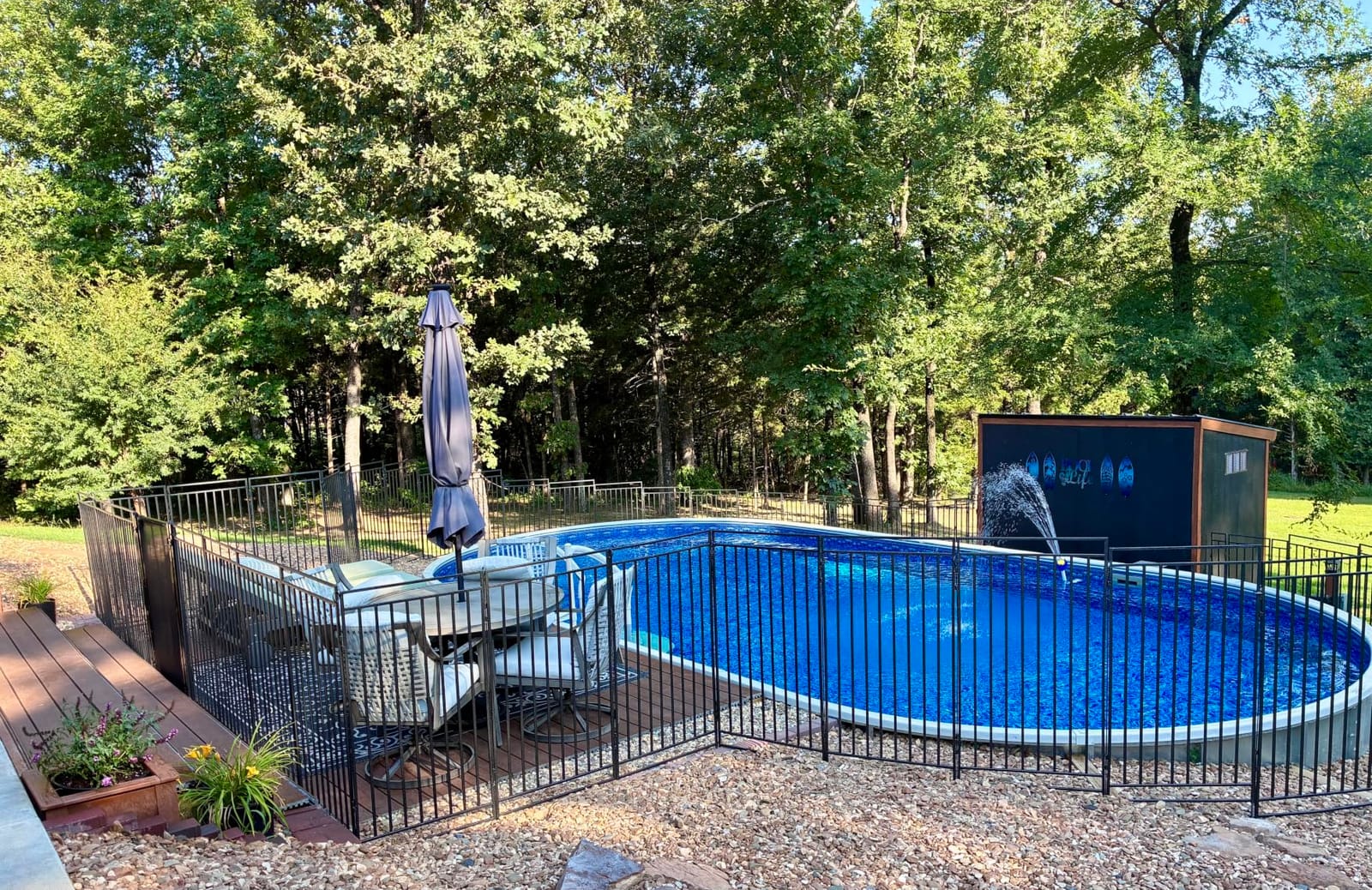 40in H x 54ft L Black-Silver Removable Pool Safety Fence customer photo 1