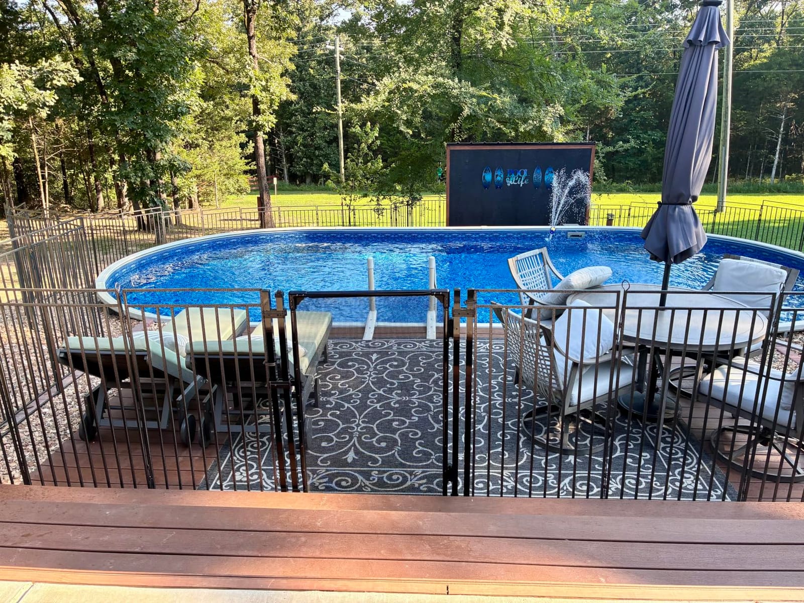 40in H x 54ft L Black-Silver Removable Pool Safety Fence customer photo 2