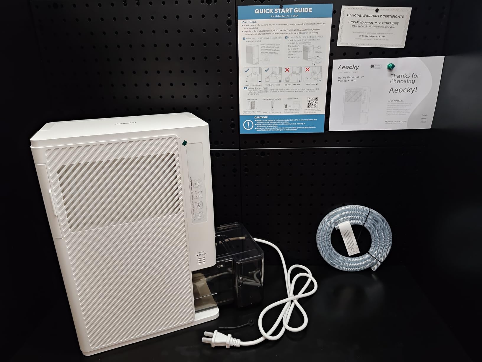 AEOCKY 2000 Sq.Ft Rotary Desiccant Dehumidifier, Humidistat, Never Frost customer photo 2