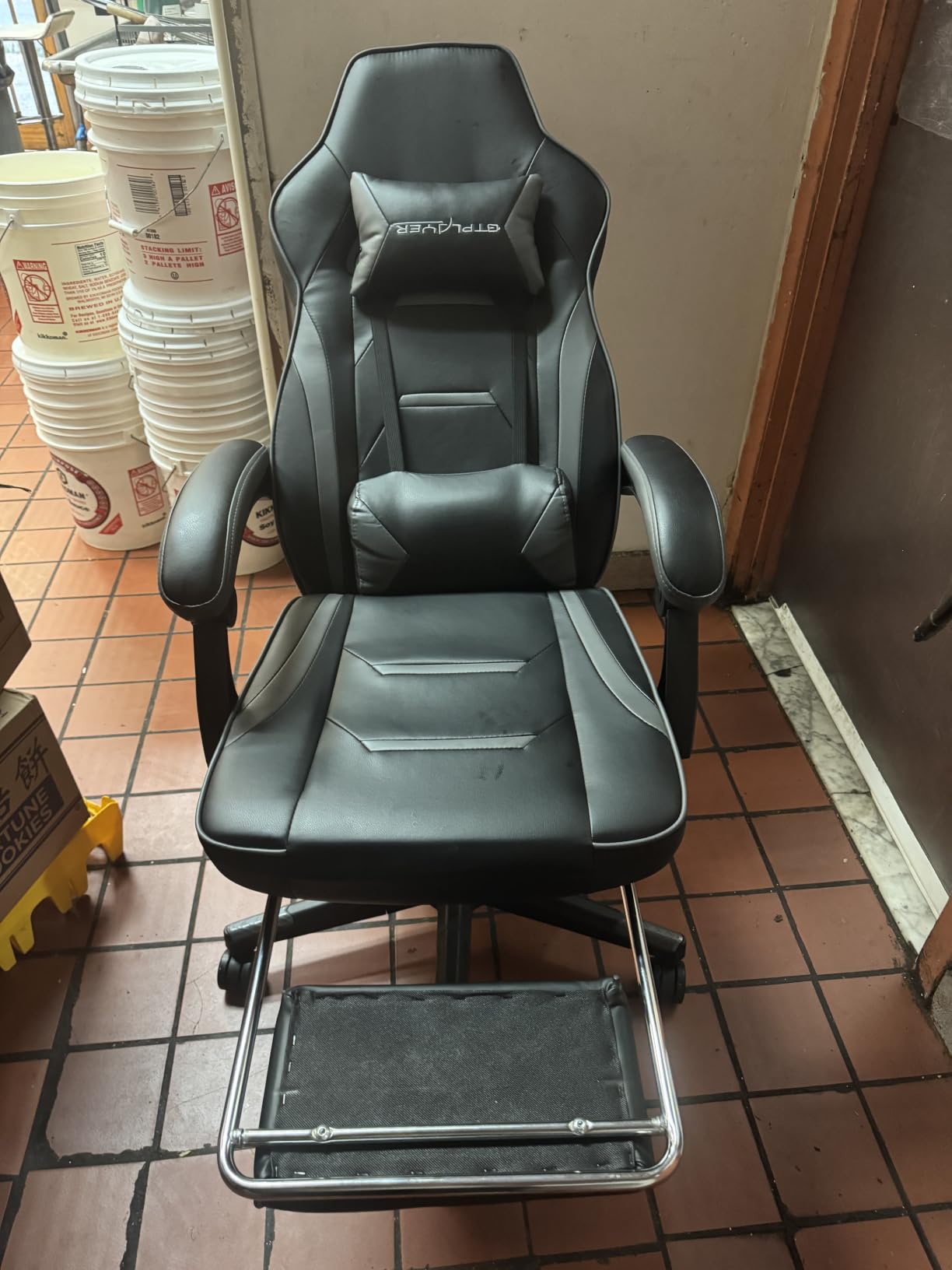 GTPLAYER Gaming Chair for Adults, Big and Tall 350LBS Heavy Duty Office Chair, Ergonomic High Back Lumbar Support and Recliner for Back Pain Relief, Sky Gray customer photo 2