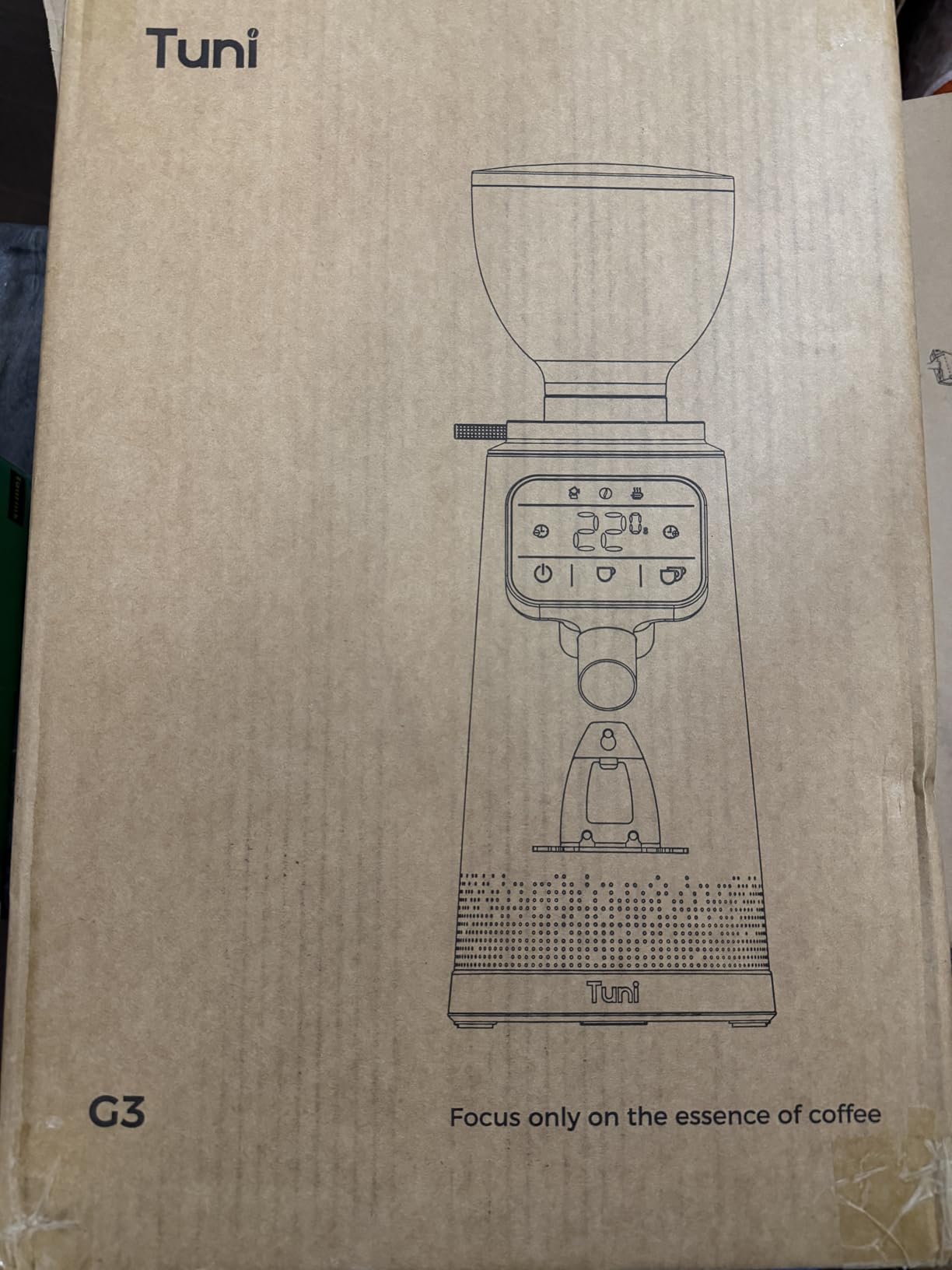 Tuni G3 Commercial 64mm Flat Burr Coffee Grinder, 100 Grind Settings, Ivory customer photo 1