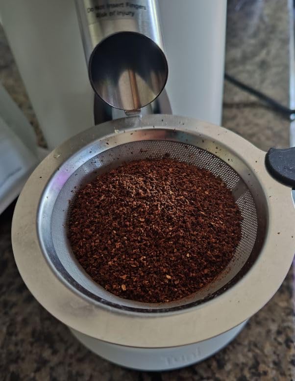 Tuni G3 Commercial 64mm Flat Burr Coffee Grinder, 100 Grind Settings, Ivory customer photo 2