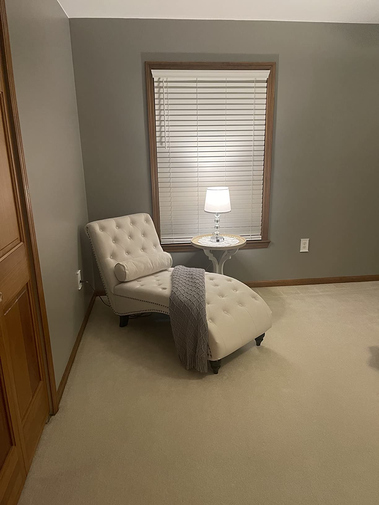 Iroomy Right Chaise Lounge Indoor with Storage,Beige customer photo 1
