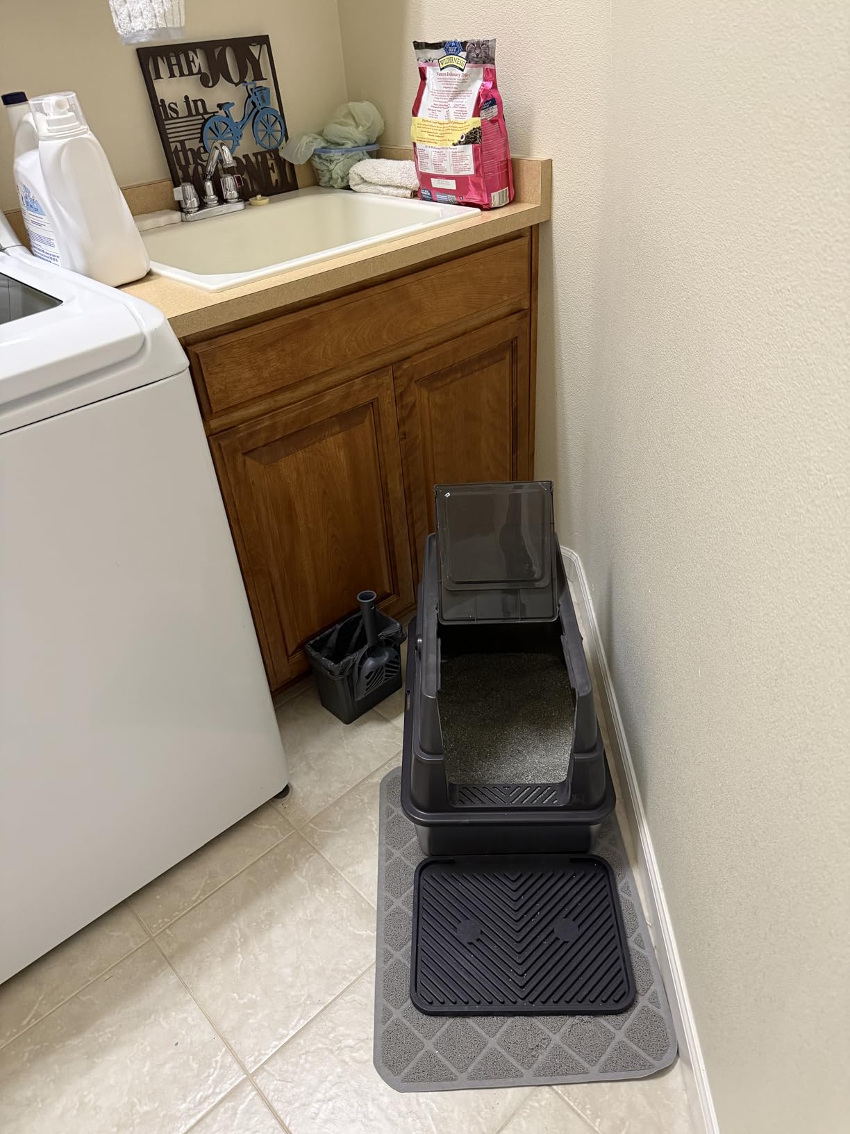Stainless Steel Litter Box with Lid | XL Enclosed Covered Cat Litter Box customer photo 2