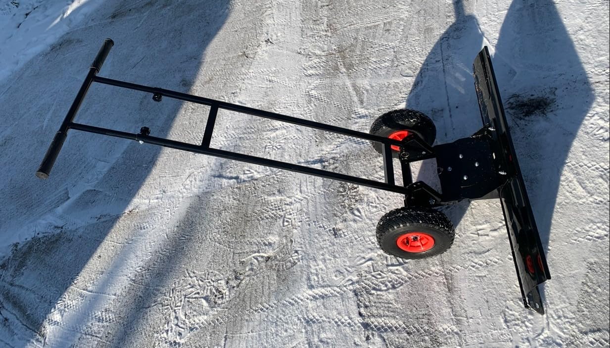 Goplus Snow Shovel for Driveway, Ergonomic Snow Pusher w/ 29