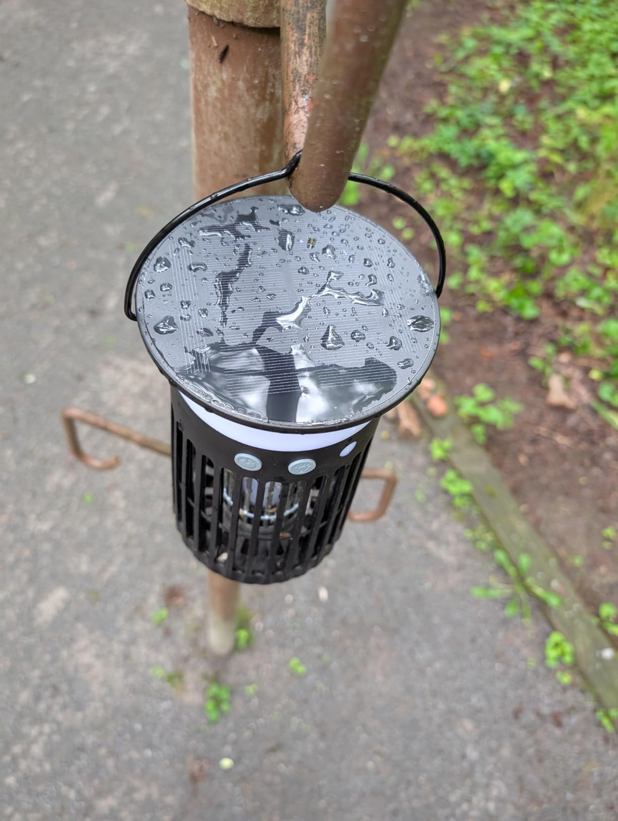 Solar Bug Zapper Lantern, w/Flame Light & RGB Light, 4200V Mosquito Zapper customer photo 1