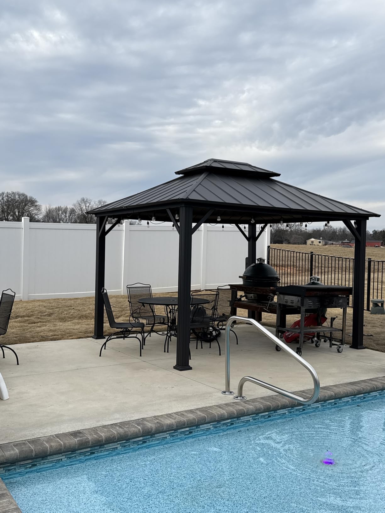 UDPATIO 10'x10' Hardtop Gazebo, Outdoor Gazebo Weather-Resistant, Grey customer photo 1