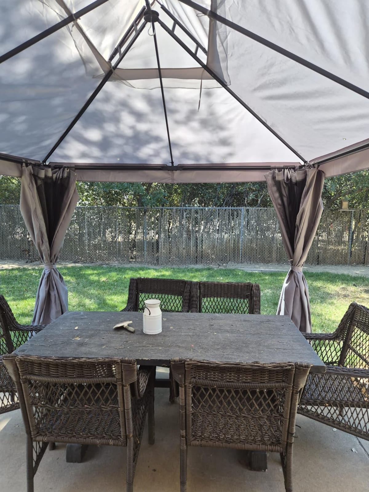 Aoxun Outdoor Gazebo Canopy with Netting and Curtains 12'x10' customer photo 2