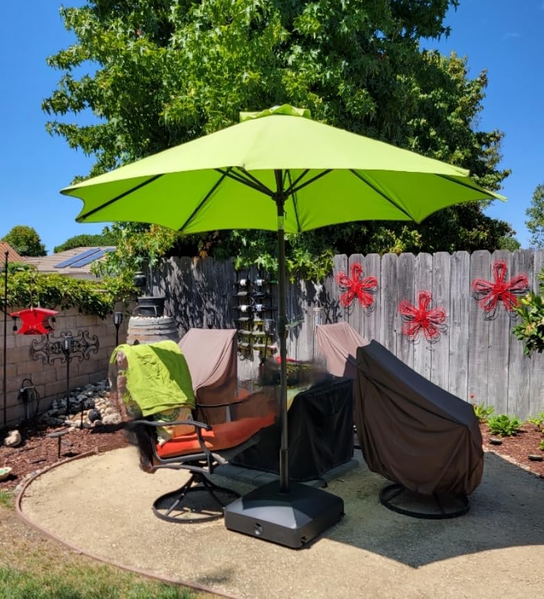 Maple99 Heavy Duty Umbrella Base with Wheels, Fillable Windproof Pole Holder, 125 lbs customer photo 1