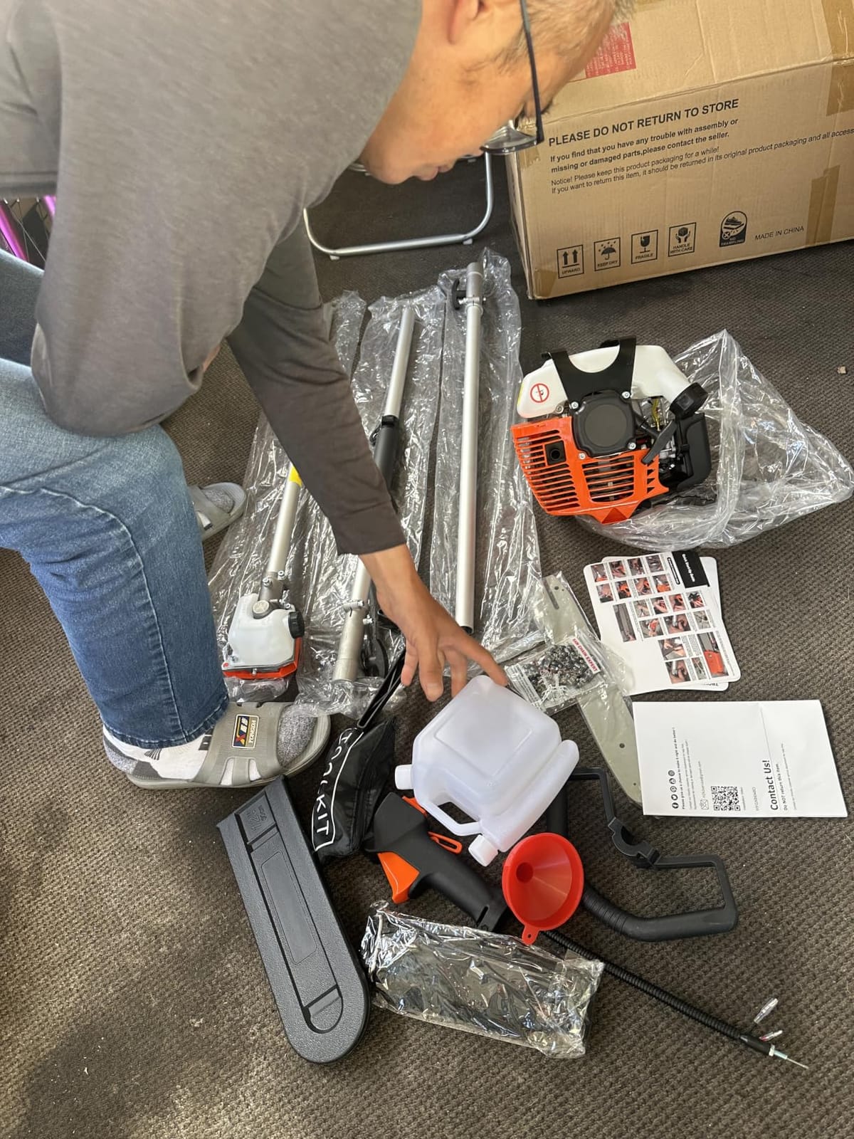 36cc Gas Powered Pole Saws,2-Stroke Weed Eater for Tree Trimming customer photo 2