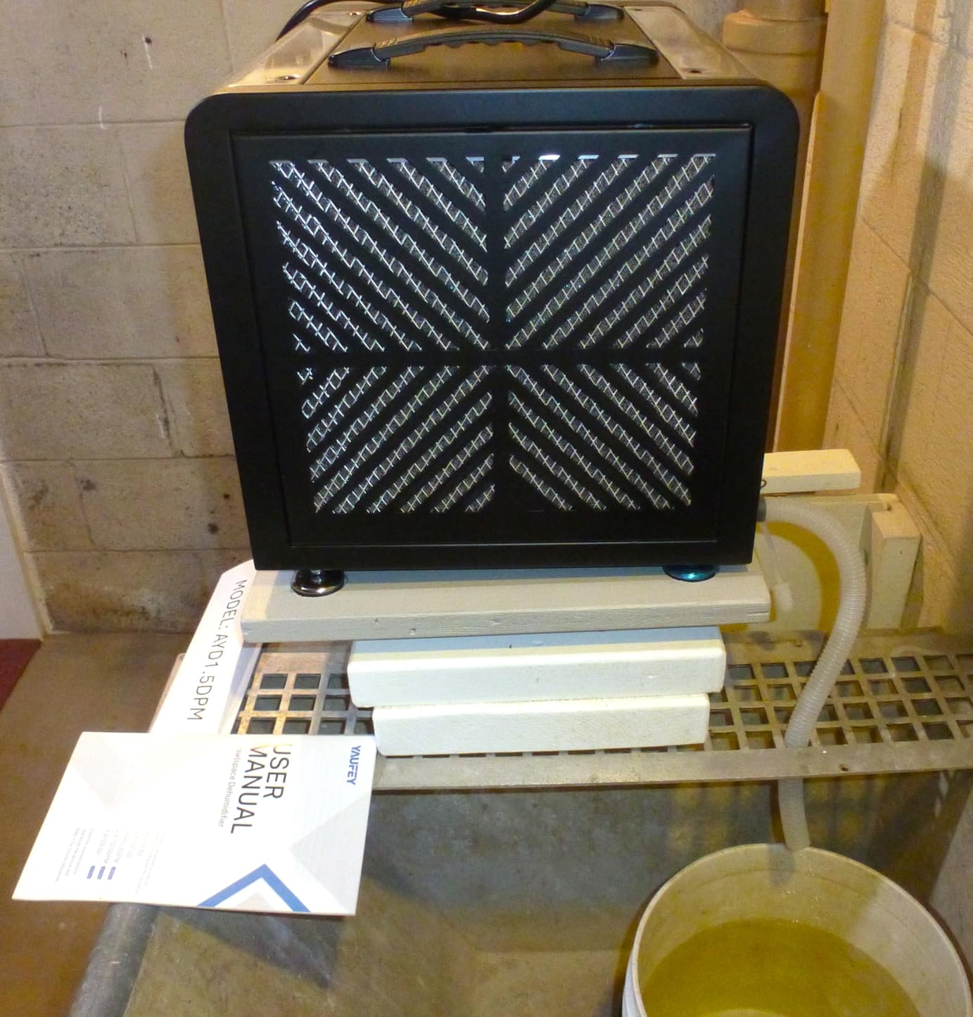 Yaufey 70 Pints Energy Star Commercial Dehumidifier with Drain Hose for 5000 Sq. Ft. Crawl Space, Basement, Industrial, 10-90% RH Humidity Control, 24/7 Continuous Drainage,TUV Certified,5-Yr Coverage customer photo 1