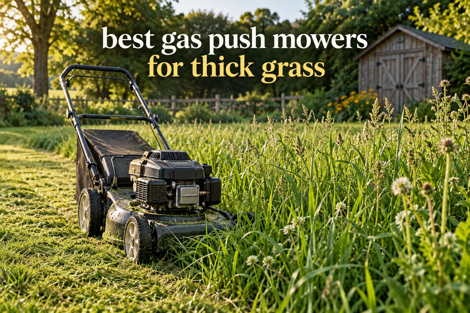 best gas push mowers for thick grass