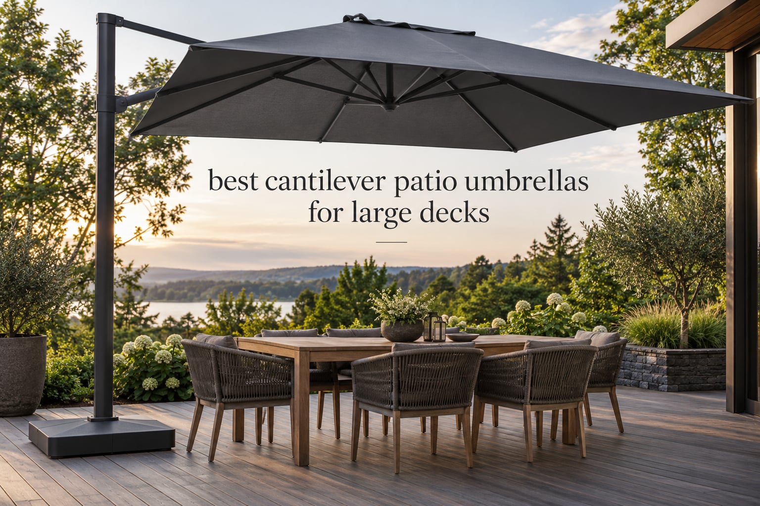best cantilever patio umbrellas for large decks