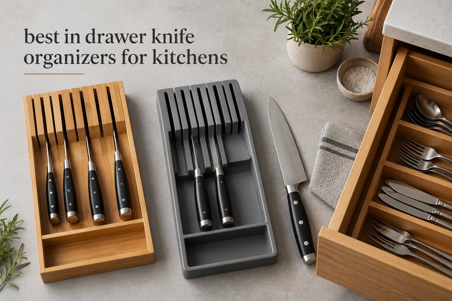best in drawer knife organizers for kitchens