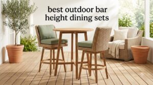 best outdoor bar height dining sets