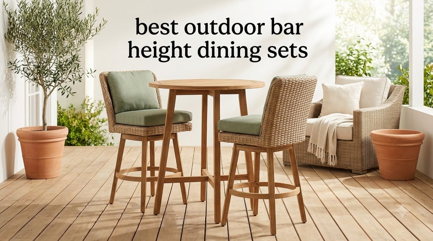best outdoor bar height dining sets